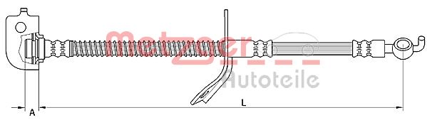 Brake Hose - 4110736 METZGER