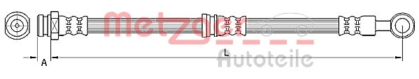 Flessibile del freno - 4110744 METZGER