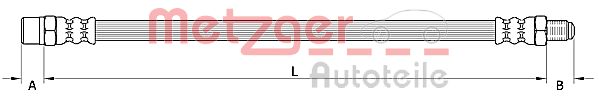 Brake Hose - 4110754 METZGER