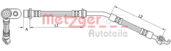Brake Hose - 4110786 METZGER