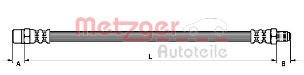 Brake Hose - 4110791 METZGER
