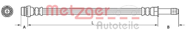 Flessibile del freno - 4110797 METZGER