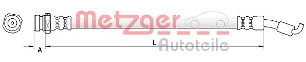Flessibile del freno - 4110822 METZGER