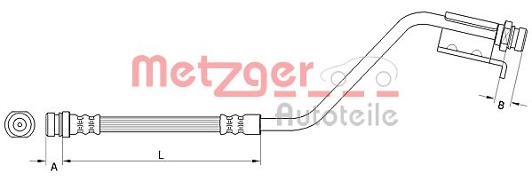 Flessibile del freno - 4110825 METZGER