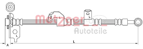 Flessibile del freno - 4110840 METZGER