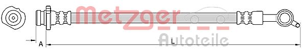 Brake Hose - 4110850 METZGER