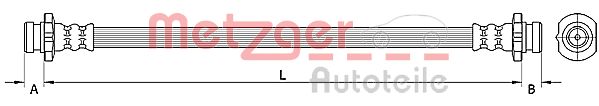 Flessibile del freno - 4110851 METZGER