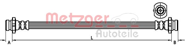 Brake Hose - 4111272 METZGER