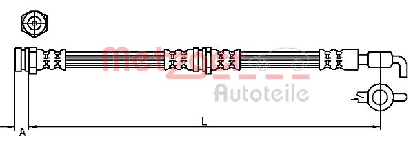 Brake Hose - 4111037 METZGER