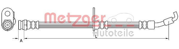 Brake Hose - 4110875 METZGER