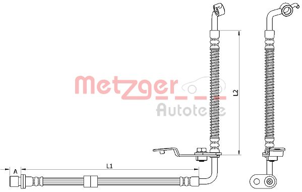 Flessibile del freno - 4110879 METZGER