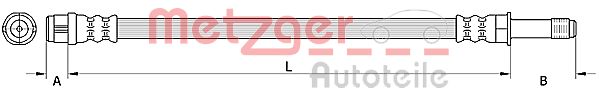 Brake Hose - 4110886 METZGER