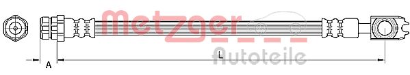 Flessibile del freno - 4110891 METZGER