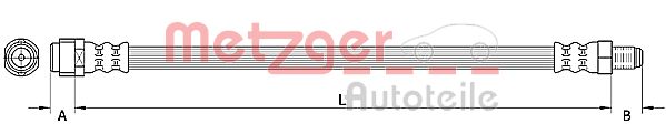 Brake Hose - 4110921 METZGER