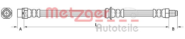 stabdžių žarnelė - 4110946 METZGER