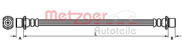 Flessibile del freno - 4110056 METZGER