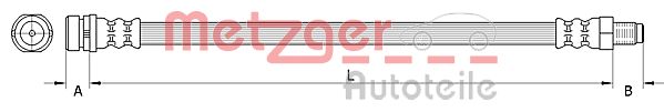 Brake Hose - 4110992 METZGER