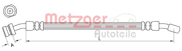 Brake Hose - 4111029 METZGER