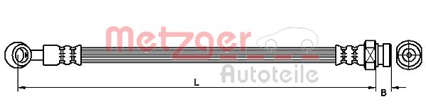 Brake Hose - 4111030 METZGER