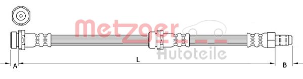 Flessibile del freno - 4111034 METZGER