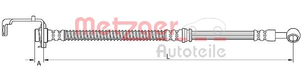 Brake Hose - 4111049 METZGER