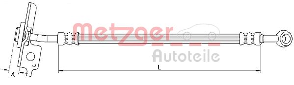 Flessibile del freno - 4111055 METZGER
