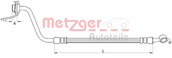 Flessibile del freno - 4111056 METZGER