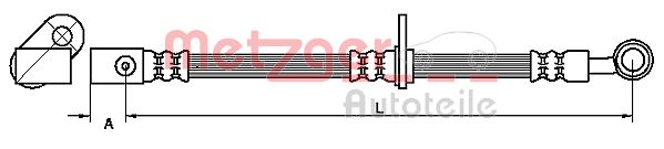 Flessibile del freno - 4111071 METZGER