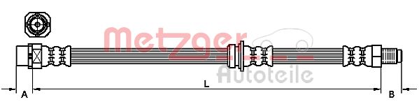 Brake Hose - 4111098 METZGER