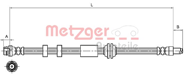 Bremsschlauch - 4111216 METZGER