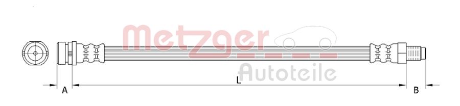 Flessibile del freno - 4111335 METZGER