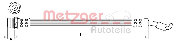 Flessibile del freno - 4111441 METZGER