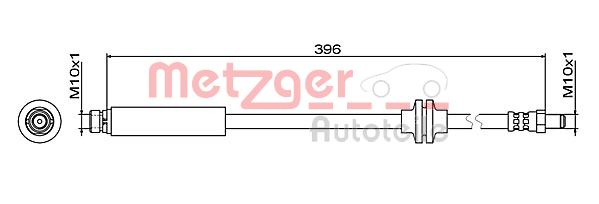 Brake Hose - 4111470 METZGER