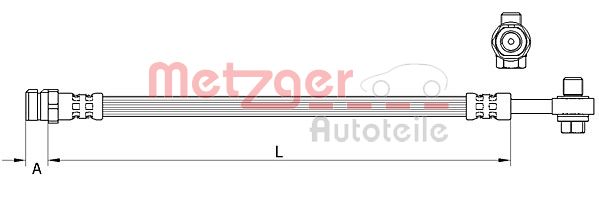 Brake Hose - 4111477 METZGER