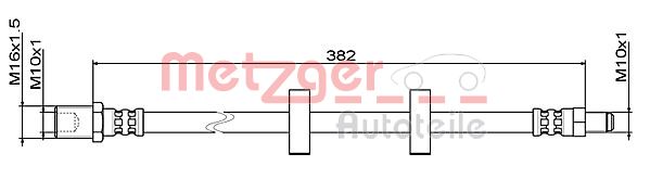 Brake Hose - 4111487 METZGER