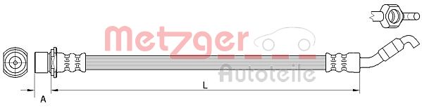 Flessibile del freno - 4111511 METZGER