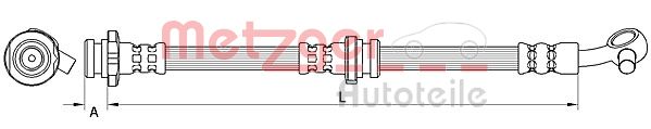 stabdžių žarnelė - 4111546 METZGER