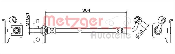 Brake Hose - 4111567 METZGER