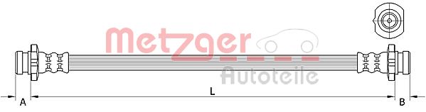 Brake Hose - 4111583 METZGER