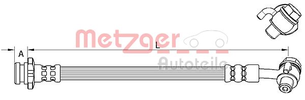 Flessibile del freno - 4111584 METZGER