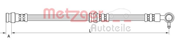 Flessibile del freno - 4111631 METZGER