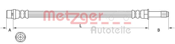 Brake Hose - 4111639 METZGER