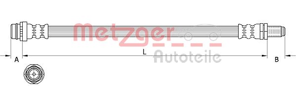 Flessibile del freno - 4111642 METZGER