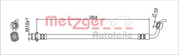Brake Hose - 4111719 METZGER