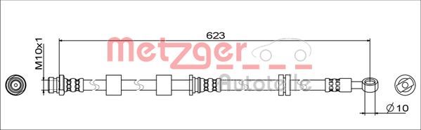 Flessibile del freno - 4111742 METZGER