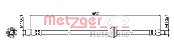 Тормозной шланг - 4111775 METZGER