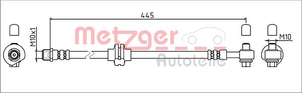 Brake Hose - 4111924 METZGER