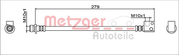 Brake Hose - 4111943 METZGER
