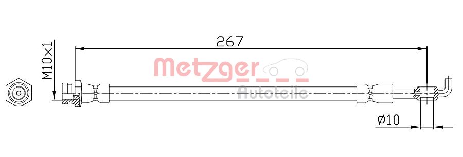 Brake Hose - 4112230 METZGER