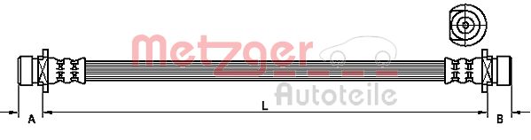 Brake Hose - 4115161 METZGER